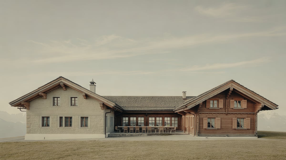 Illustrative image: large two-wing family chalet in the Saanenland