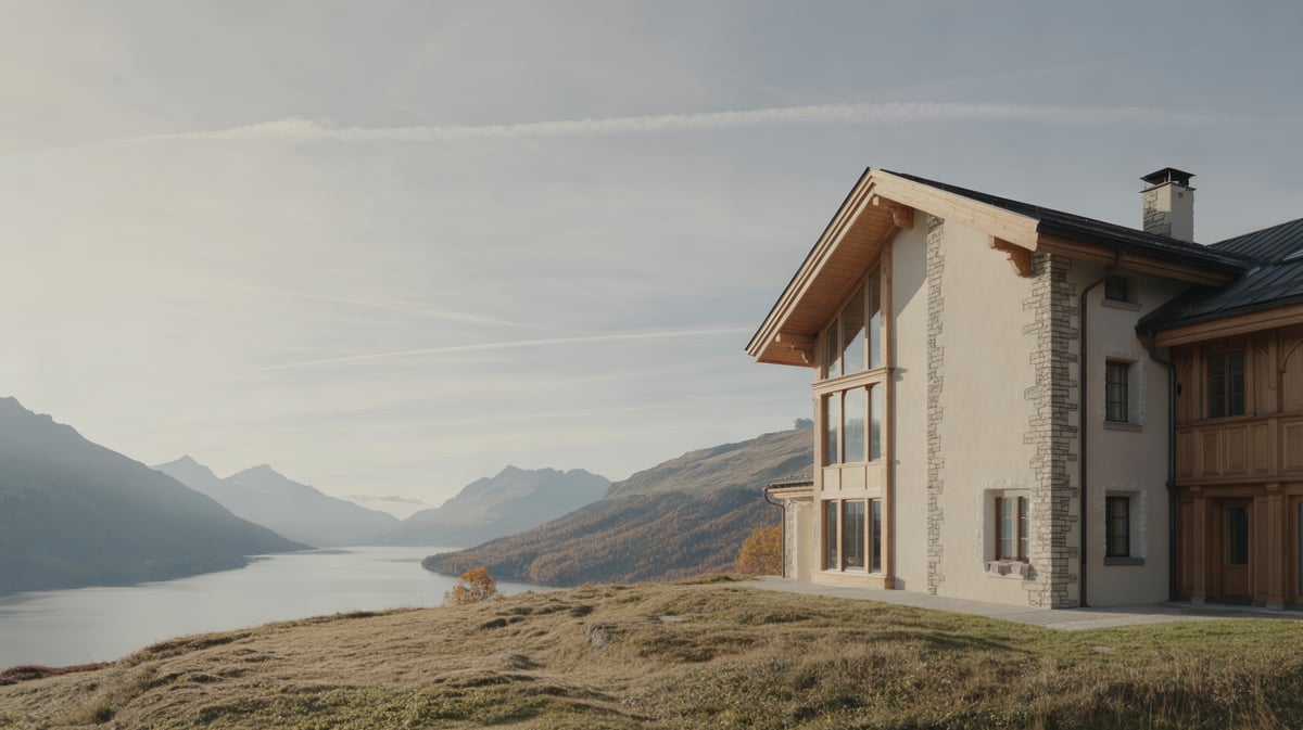 Immagine illustrativa: residenza in pietra e larice sopra St. Moritz