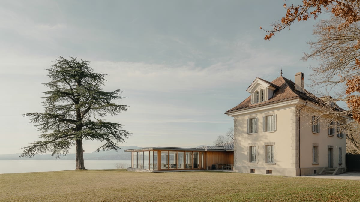 Immagine illustrativa: villa storica con padiglione moderno a Cologny