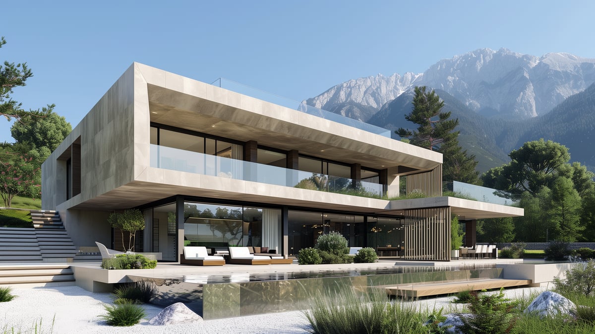 Schweizer Villa in alpiner Umgebung