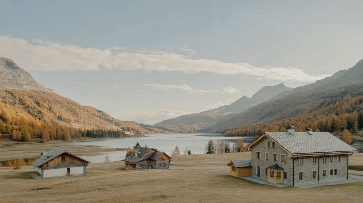 Lacs de l'Engadine et forêts de mélèzes dorées